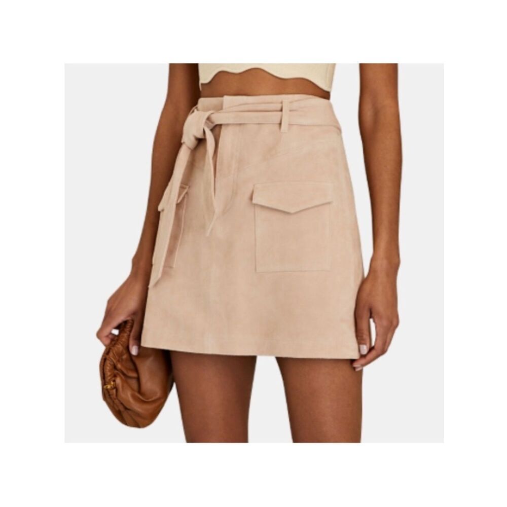 Intermix genuine suede mini skirt (size 4)